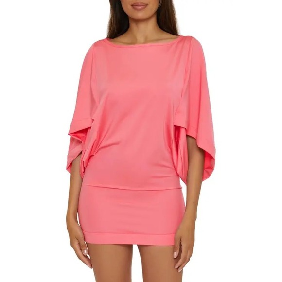Trina Turk Swim Tunic Cover Up Dress Grapefruit Women's Size Small - Picture 1 of 7